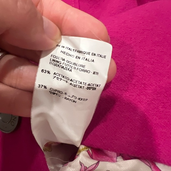 Valentino Fuschia Wool Blazer with Ruffle Lapel - Picture 10 of 13